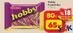 ÜLKER HOBBY FINDIKLI BAR ÇİKOLATA 250 G